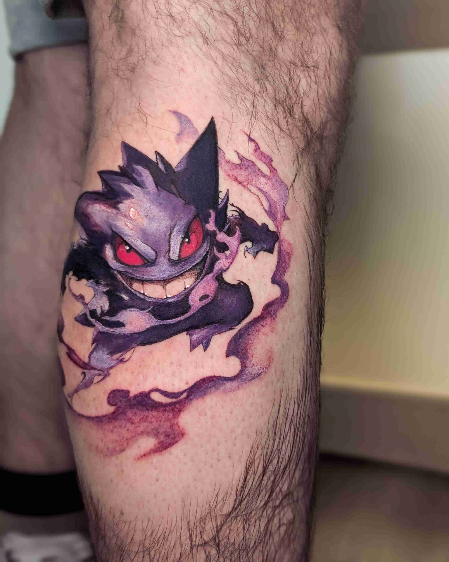 Tatouage Gengar couleur angle 2